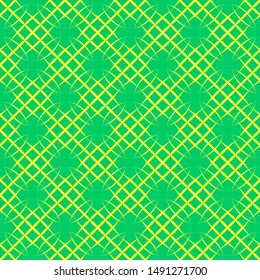 Yellow seamless pattern on green background.