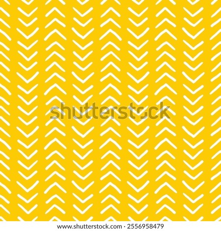 Yellow seamless pattern with white arrows