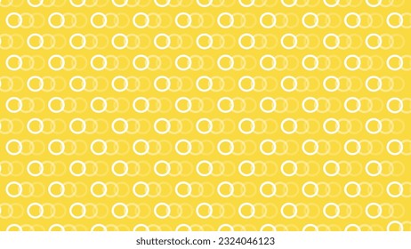 Patrón amarillo sin costuras con círculos blancos