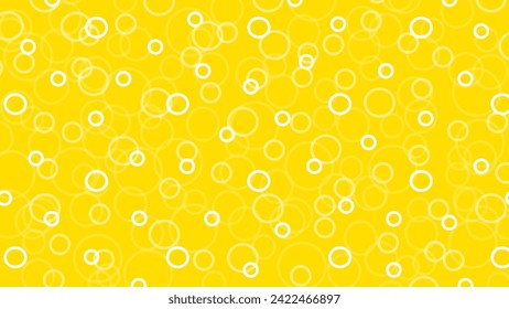 Yellow seamless pattern with white circles