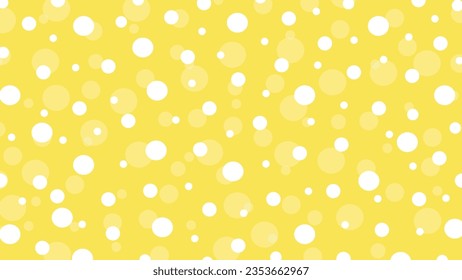 Yellow seamless pattern with white drops