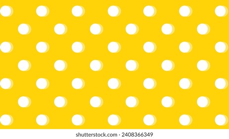 Gelbes nahtloses Muster mit weißem Polka-Punkt