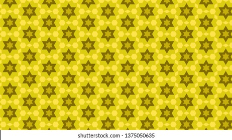 Yellow Seamless Stars Pattern Background