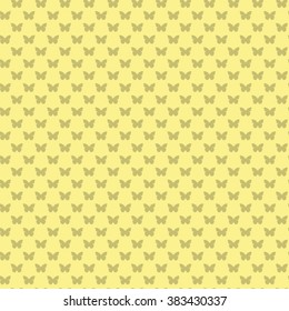 yellow seamless tinted butterflies pattern