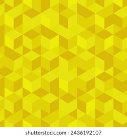 Yellow seamless triangle pattern. Bright geometric polygon print. Endless mosaic tile vibrant texture