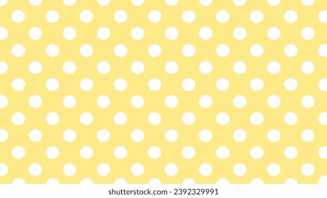 Patrón de puntos de polka amarillos sin soldadura y blancos
