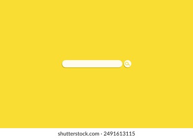 yellow search bar copy space 3d