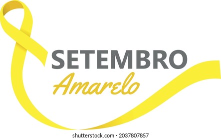 Yellow September (SETEMBRO AMARELO), month of life appreciation. Banner with vector illustration.