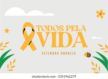 vector amarillo de septiembre para la divulgación