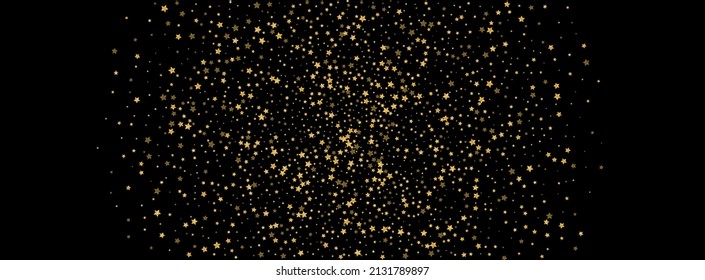 Yellow Sequin Background Black Vector. Stars Explosion Card. Bright Shine. Carnival Illustration. Shiny Spark Effect.