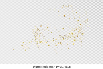 Fondo Transparente Del Vector Abstracto Serpentino Amarillo. Invitación a la Estrella de la Celebración. Cartel de la cinta de opciones. Ilustración Dorada Brillante.