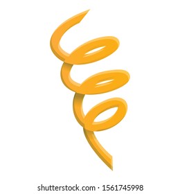 Yellow serpentine icon. Cartoon of yellow serpentine vector icon for web design isolated on white background