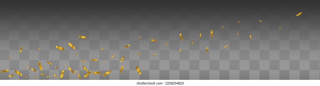 Gelber serpentiner Vektor transparenter Panoramablick Hintergrund. Helle, schwenke einzelne Postkarte. Confetti Luxury Illustration. Shavings Light Texture.