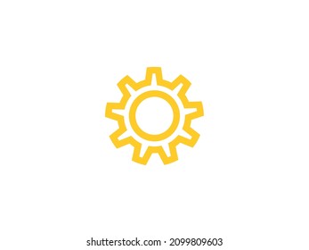 yellow settings icon. black settings icon. icon design 