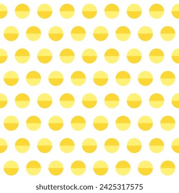 Yellow shade circle pattern. Circle vector seamless pattern. Decorative element, wrapping paper, wall tiles, floor tiles, bathroom tiles.	