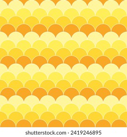 Yellow shade fish scales pattern. fish scales pattern. fish scales seamless pattern. Decorative elements, clothing, paper wrapping, bathroom tiles, wall tiles, backdrop, background.
