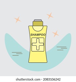 plantilla de logotipo del frasco de champú amarillo vectores 10