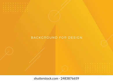 Yellow shape 3d ,line and circle shape abstract background,perfect for modern design projects.Vector illustration 