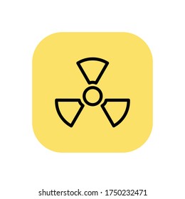 Yellow shape line danger icon design