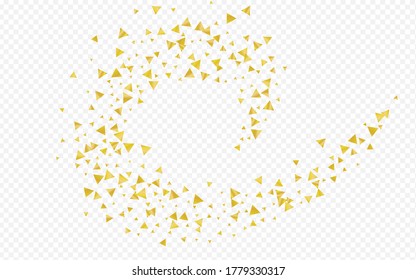 Yellow Shard Light Transparent Background. Art Sparkle Texture. Golden Shine Glamour Wallpaper. Dust Happy Postcard.