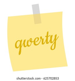 Yellow sheet of paper for notes icon flat isolated on white background vector illustration