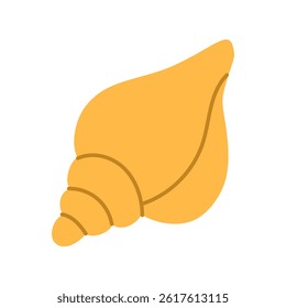 A yellow shell with a pointed top. The shell is drawn in a cartoon style