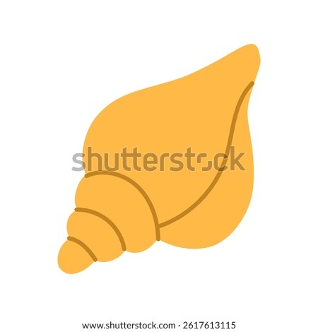 A yellow shell with a pointed top. The shell is drawn in a cartoon style