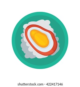 yellow shellfish and salad vector