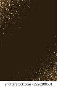 Yellow Shine Abstract Vector Luxury Background. Isolated Dust Postcard. Gold Splash Glamour Invitation. Polka Paper Design.