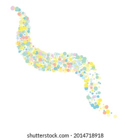 Yellow Shine Fun White Background. Happy Rain Invitation. Carnaval Dot Design. Color Confetti Celebration Postcard.