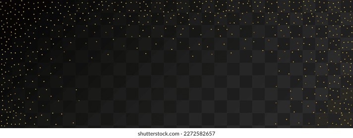 Vector de vacaciones de brillantes Amarillo Fondo Panorámico Transparente. Fondo Polka Ligero. Postal moderna Golden Splash. Papel tapiz de papel espumoso.
