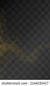 Yellow Shine Holiday Vector Transparent Background. Modern Splash Texture. Gold Sparkle Paper Pattern. Polka Anniversary Wallpaper.