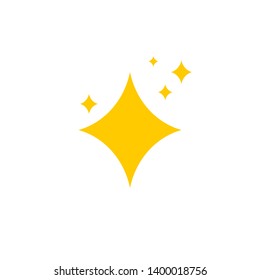 Yellow shine icon, Clean star. Vector