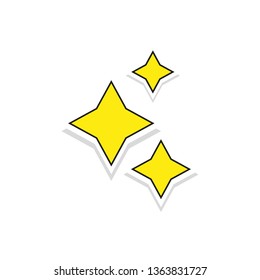 Yellow shine icon. Vector.