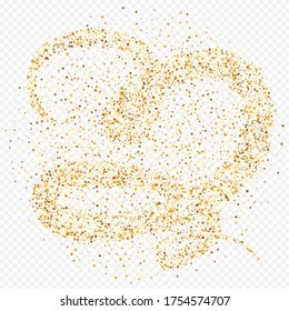 Fondo Transparente Moderno Y Amarillo. Fondo de la aguja vectorial. Invitación dorada de Golden Dot. Postal con efecto circular.