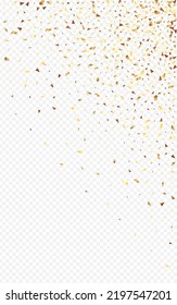 Yellow Shine Shiny Transparent Background. Isolated Sequins Banner. Gold Glow Rich Design. Sparkle Transparent Invitation.