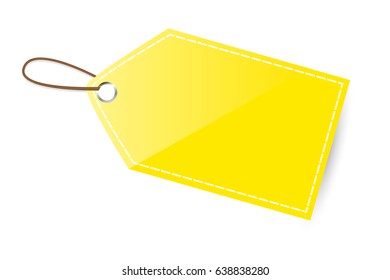 Yellow Shining Blank Tag