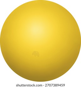 Ilustración vectorial de esfera de malla 3D brillante amarilla
