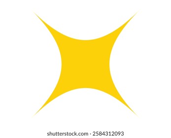 yellow shiny sparkling star vector illustration
