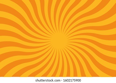 Yellow shiny starburst background. Vector illustration.