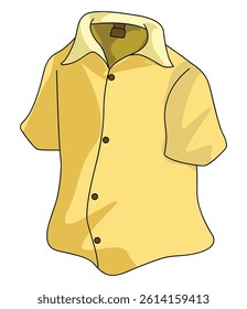 Yellow shirt on white background