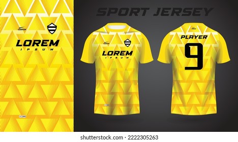 yellow shirt sport jersey design