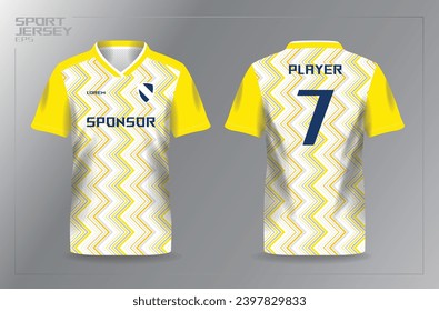 yellow shirt sport jersey template mockup for soccer and football