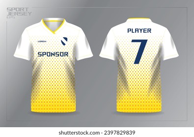 yellow shirt sport jersey template mockup for soccer and football