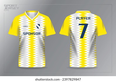 yellow shirt sport jersey template mockup for soccer and football