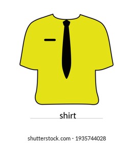 yellow shirt vector type icon