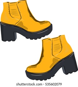 yellow shoes