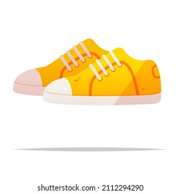 Yellow shoes vector isolated illustration
