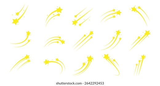 Yellow Shooting Star Icon Bundle