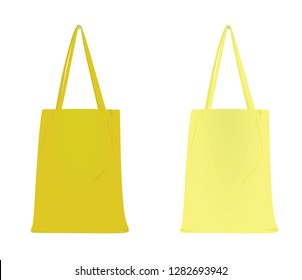 Yellow shopping bag. vector illustration